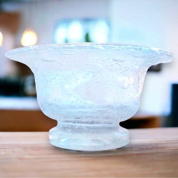 Vintage Princess House Crystal Bubble Glass Bowl EUC - Picture 1 of 7